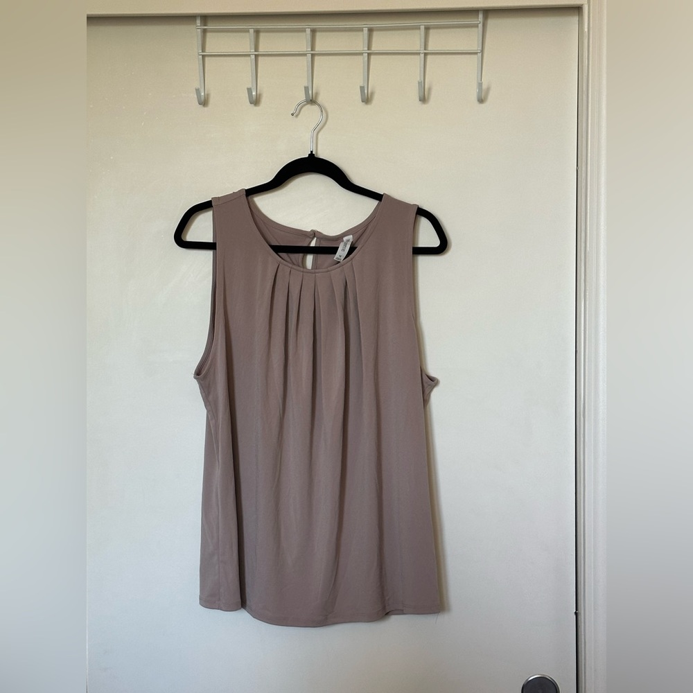Zenana Premium Sleeveless Pleated Top Size 1X